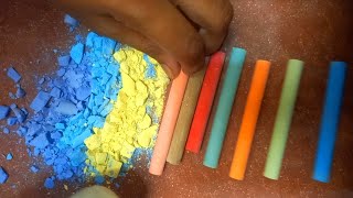 ❤️Oddlysatisfying Chalk Crushing ASMR 😍 🎧  Colourful Chalk Crushing  Chalk Eating 🤤 [upl. by Harima156]