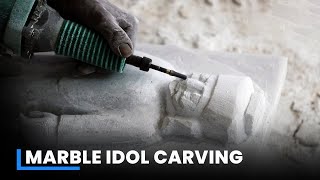 Marble Idol Carving  Marble Art Work  IdolMaking Process  Real voice  Unbox Factory [upl. by Korie]