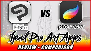 Clip Studio Paint on Ipad Pro vs Procreate  Reviewed for Illustrators [upl. by Pelpel753]