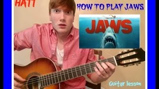 How to play The JAWS Theme song  Must Learn Guitar Lesson [upl. by Esej]