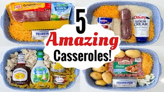 5 Super Quick amp EASY Casserole Dinner Recipes  BEST TASTY OVEN BAKED MEALS  Julia Pacheco [upl. by Aicenat]