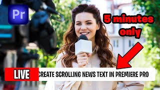 How to Add Scrolling Text in Premiere Pro  How To Add A Horizontal TEXT CRAWL In Premiere Pro [upl. by Rebeca151]