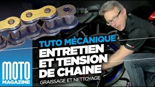 Entretien et graissage de sa chaine moto  Tuto mécanique [upl. by Nesrac]