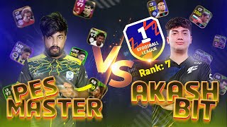 PES MASTER 🆚 AKASH BIT RANK 7  WORLD CHAMPIONSHIP🏆  തുല്യശക്തികൾ ഏറ്റുമുട്ടിയപ്പോൾ❤‍🔥 [upl. by Doerrer]