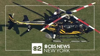 Helicopter lands on NJ schools baseball field [upl. by Matilda]