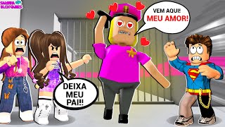 A POLICIAL TÁ APAIXONADA POR MEU PAI E NOS PRENDEU POLICE GIRL PRISON RUN ROBLOX [upl. by Aicelav]