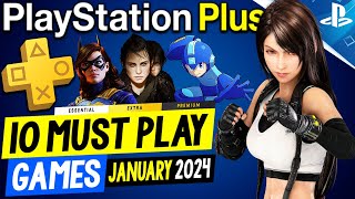 10 MUST PLAY PS PLUS Games to Play in JANUARY 2024 PlayStation Plus PS5PS4 Games 2024 [upl. by Sager282]