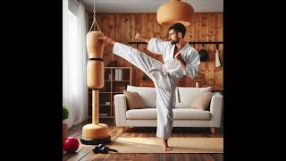 Kyokushin karate training at home [upl. by Wakerly]