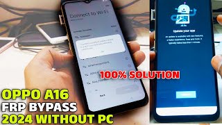 OPPO CPH2269 Bypass 2024  OPPO A16 FRP Bypass without PC  Fix YouTube Update Issue [upl. by Cristin]