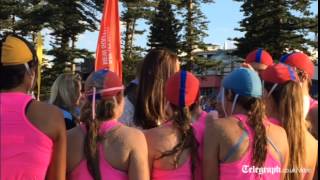 Royal couple watch lifesavers display on Manly Beach [upl. by Barris]