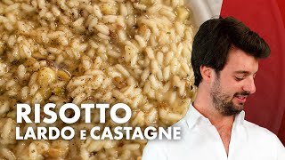 Ricetta Risotto Lardo e Castagne Delizioso Primo Invernale [upl. by Sellihca]