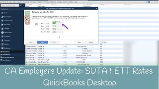 How to update SUTA and ETT rates for California  EDD in QuickBooks Desktop [upl. by Wurtz]