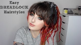 Easy Dreadlock Hairstyles  4 Different Ways [upl. by Emmalee474]