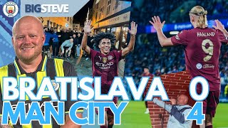 BRATISLAVA 0 MANCHESTER CITY 4  WE LOVE LAGER TAKING OVER BRATISLAVA WHAT A TRIP [upl. by Ecahc884]