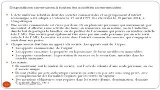 Cours de droit des sociétés commerciales de lOHADA [upl. by Eicarg]