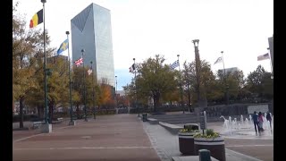 Fall Walk Through Centennial Olympic Park in Atlanta Georgia [upl. by Orwin709]