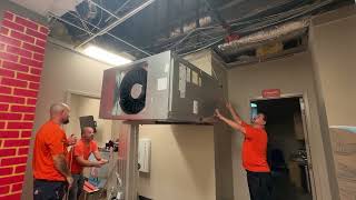 Watch us install a Carrier 10ton Heat Pump Split [upl. by Electra172]