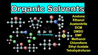 Common Organic Solvents Acetone Ethanol Acetonitrile Dichloromethane DMSO DMF THF [upl. by Winni]