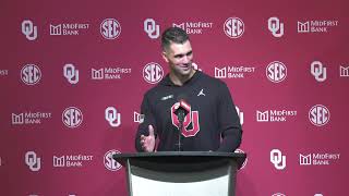 Zac Alley Postgame Press Conference  Oklahoma 59 Maine 14 [upl. by Rahas]