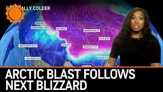 Nationwide Arctic Blast to Follow Next Blizzard  AccuWeather [upl. by Misak]