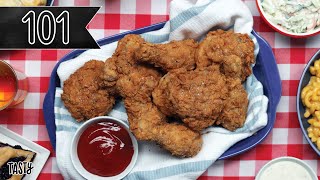 How To Make The Crispiest Fried Chicken Youll Ever Eat • Tasty [upl. by Oiralednac]