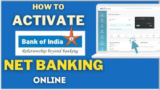 How To Register for Bank of India BOI Net Banking Online  Internet Banking Activation [upl. by Ysdnil]