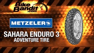 Metzeler Sahara Enduro 3 Motorcycle Tire at BikeBanditcom [upl. by Forkey]