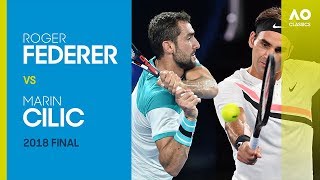 Roger Federer v Marin Cilic  Australian Open 2018 Final  AO Classics [upl. by Elidad]