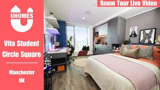 The Luxury Student Accommodation In Manchester  Vita Student Circle Square Room Tour [upl. by Jacobson]