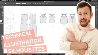 TECHNICAL DRAWING FOR FASHION Part 1 – Creating simple silhouettes amp design details [upl. by Cuyler]