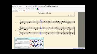 Oh my darling clementine Spartito musicalesheet musicfor piano and flute [upl. by Anahcar]