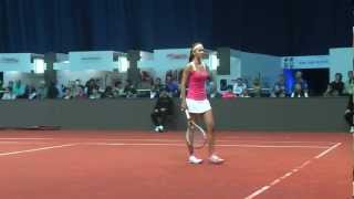 Match ball Anastasia Pivovarova vs Dinah Pfizenmaier  Porsche Tennis Grand prix 2012 [upl. by Ailasor904]