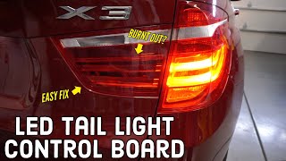 How to fix LED tail lights on F25 X3  Easy control board replacement for LED rear running light DIY [upl. by Rhyne]