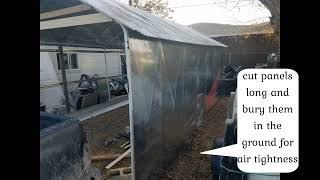 Building a fully enclosed metal garage out of Harbor Freight carport part 4 [upl. by Rance798]