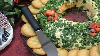 Holiday Appetizer Wreath Garnish Recipe  RadaCutlerycom [upl. by Behl]