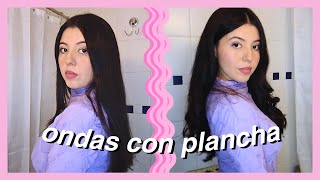 ONDAS CON PLANCHA SUAVES ¿cómo rizar el cabello largo  fácil y rápido [upl. by Alden]