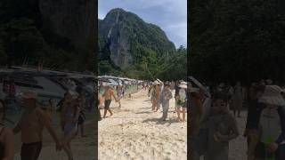 Daytime Chaos on Koh Phi Phi Island  Tonsai Beach  Thailand [upl. by Ecnal904]