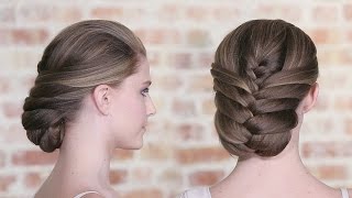 How To Create a French Fishtail Braid Updo [upl. by Novar763]