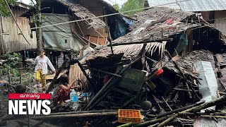 Powerful earthquake hits Philippines volcano erupts in Indonesia [upl. by Bamford]