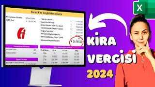 Konut Kira Gelir Vergisi Hesaplama 2024  Excel Uygulamalı Anlatım [upl. by Wivestad285]