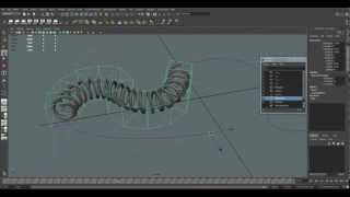 Spiral along a curve in Maya [upl. by Aihseyk]