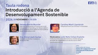 📣 DIRECTE  281124  16h Taula rodona Introducció a l’Agenda de Desenvolupament Sostenible [upl. by Eannaj407]