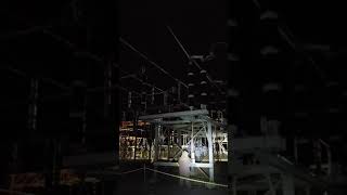 Closing disconnect in 345 kV switchyard [upl. by Lyrak]