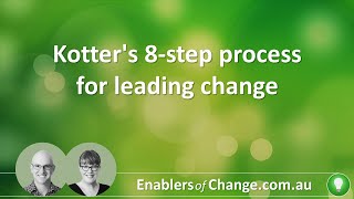 Kotters 8 step process for leading change [upl. by Deming399]