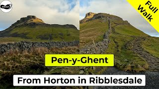 Penyghent walk from Horton in Ribblesdale via Hull Pot  Full Walk [upl. by Aihtennek371]