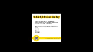 Can you find the answer Find the Petty Cash Imprest  Quiz of the day  shorts olevel pettycash [upl. by Warthman]