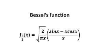 bessels function property of bessels function show that J32x√2πxsinxxcosxx [upl. by Yemar451]