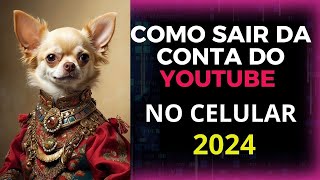 Como Sair da conta do Youtube no celular youtube celular [upl. by Kcirre70]