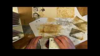 tutorial  how to make a collage stamped background paper with stamps from vilda stamps [upl. by Notyep]