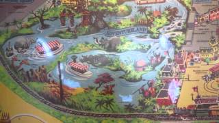 Animated vintage 1968 Disneyland fun map at the Disneyland Hotel [upl. by Anileuqcaj152]